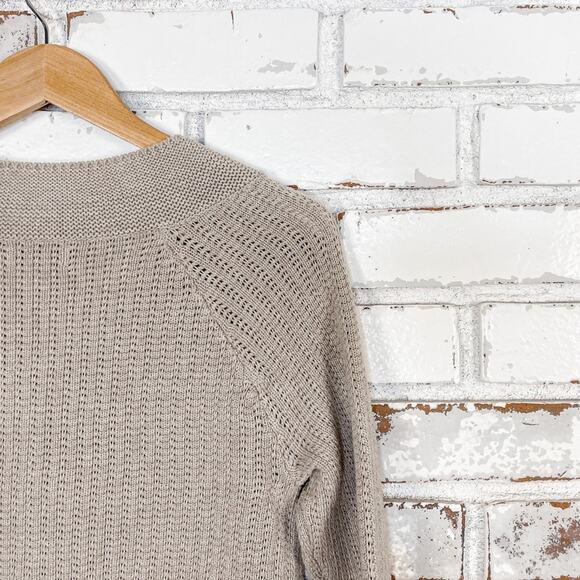 Croft & Barrow Neutral Coastal Cottagecore Grandma Knit Cardigan Retro S - Picture 5 of 6